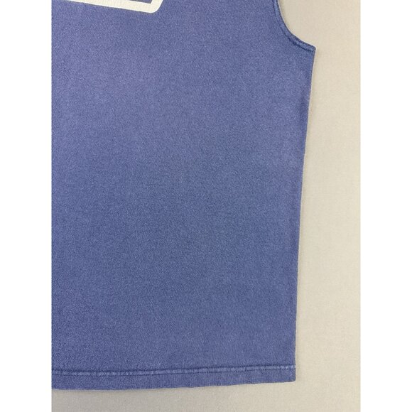 Rare Vintage 90s Nike Swoosh Navy Blue Tank Top Basketball Sports Large USA Made - Picture 6 of 8